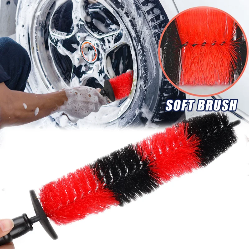 Ultra Fine Synthetic Fiber Car Tire Brush Detailing Brush Ergonomic Handle  Auto Wash Tire Brush Portable Car Cleaning Supplies - AliExpress
