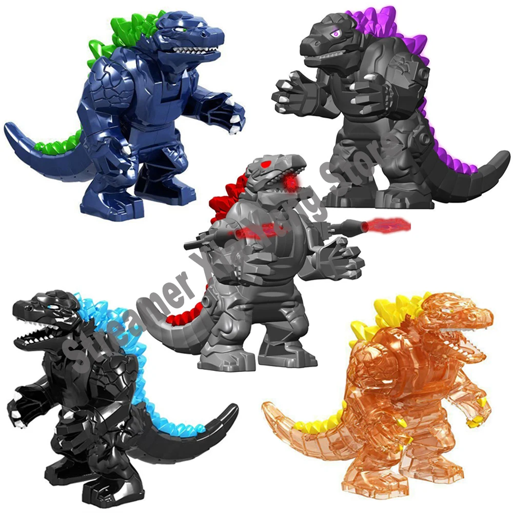 Big fire godzilla mini moc building block s Toys Building