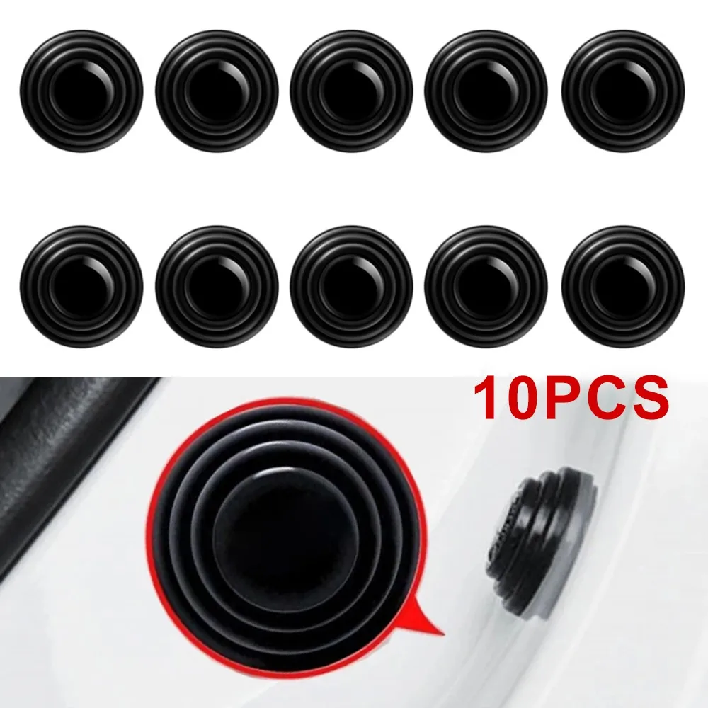 10/16X Car Door Anti-shock Silicone Pad Universal Anti-Noise Buffer Gasket Anti-collision Door Sticker Auto Soundproof Crash Pad car fenders Exterior Parts