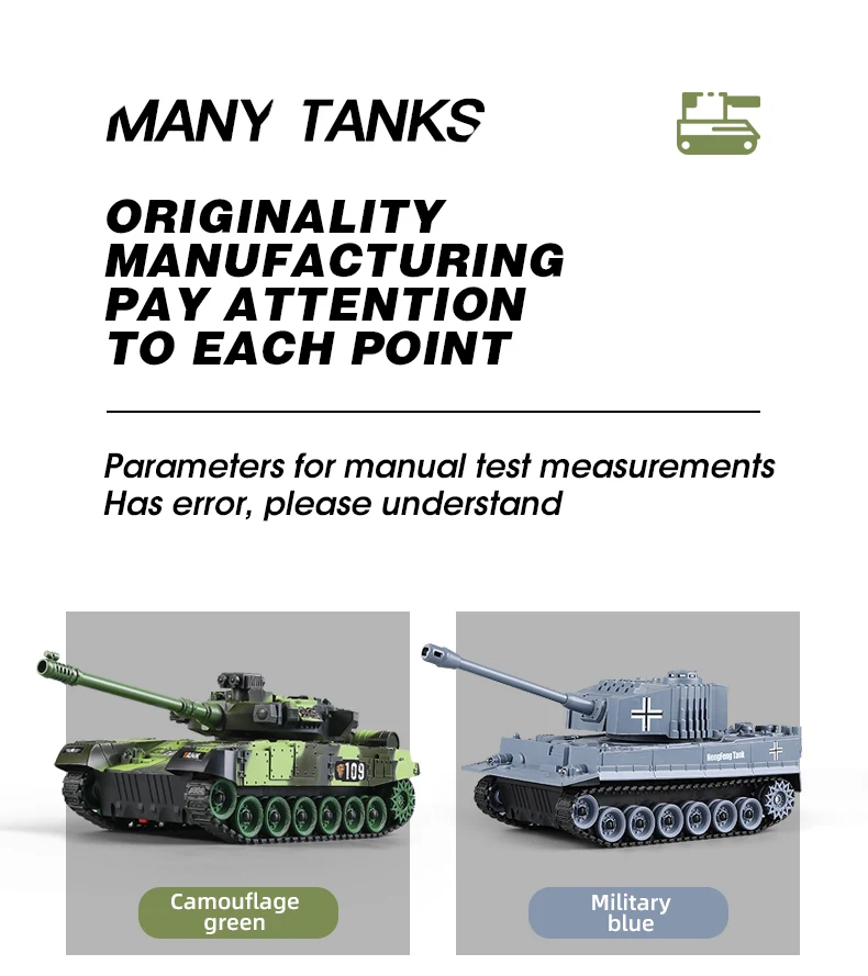 RC Tank Military War Battle United States M1 Leopard 2 Remote Control Toy For Boys Children