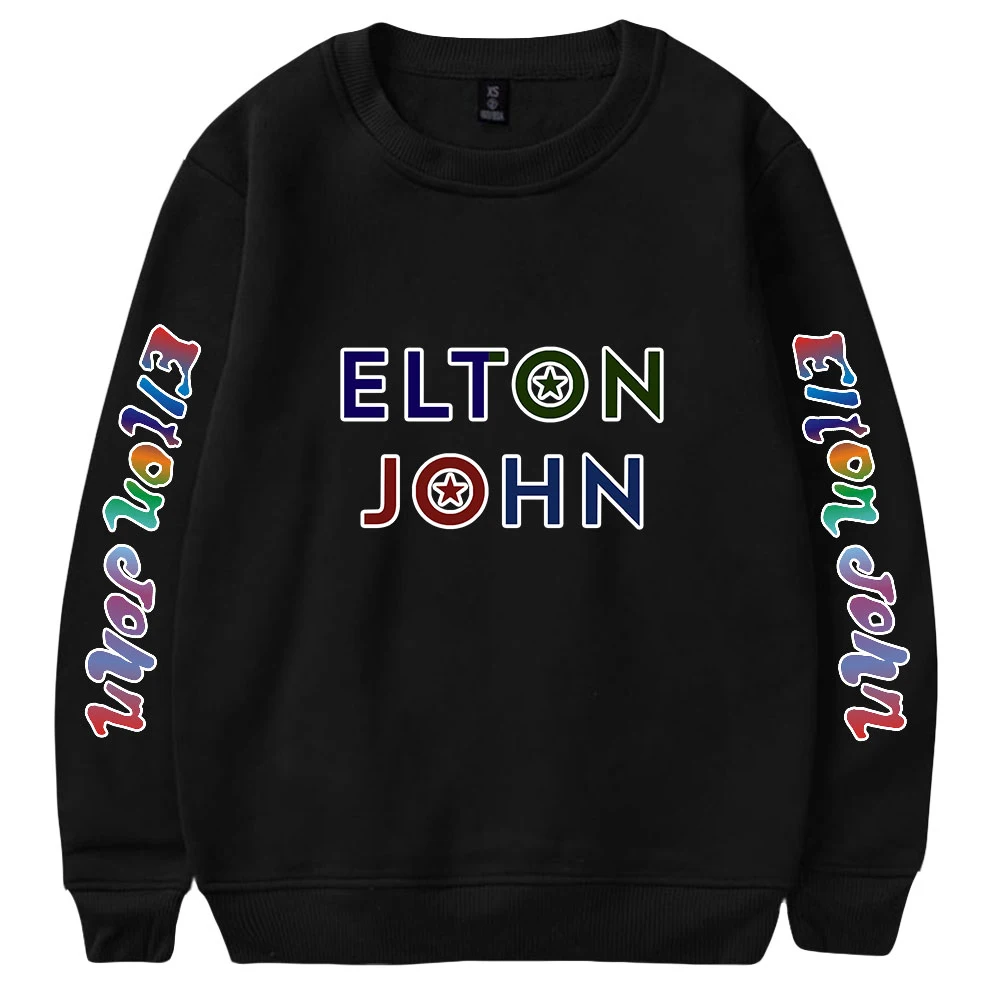 

Elton John Crewneck Sweatshirts Casual Kpop Harajuku Printing O-neck Pullovers Man Women High Street Hip Hop Fashion Singer