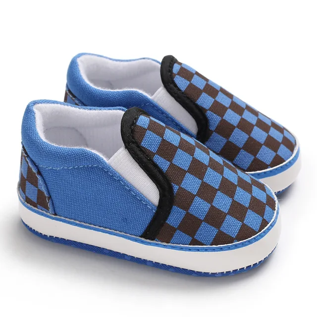 Newborn Baby Shoes Boy Girl Classical Sport Soft Sole PU Leather Multi-Color First Walker Crib Moccasins Casual Sneakers Shoes Blue