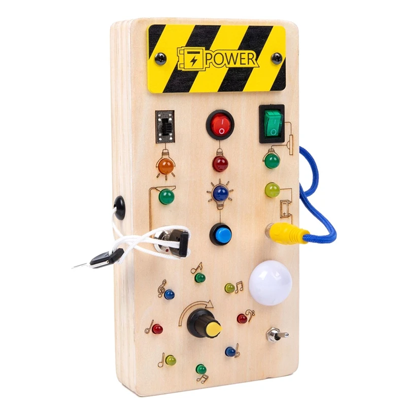 

Wooden Busy Board Toys With Light Switch Toy For Activity,Christmas & Birthday Gift