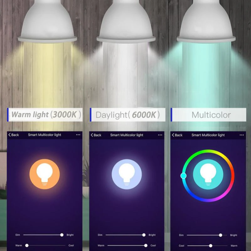 Zigbee chytrá domácí LED cibule doušek noc lehký lampa 5W GU10 RGBCW tuya smartthings pracovat alexa google domácí Philips hue-compatible