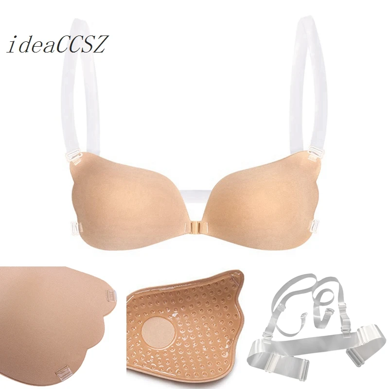 Silicone Sticky Bras for Women Invisible Bra Women Large Cup Bras Strapless  Big size Clothing for Women Push Up Bra G H Cup - AliExpress