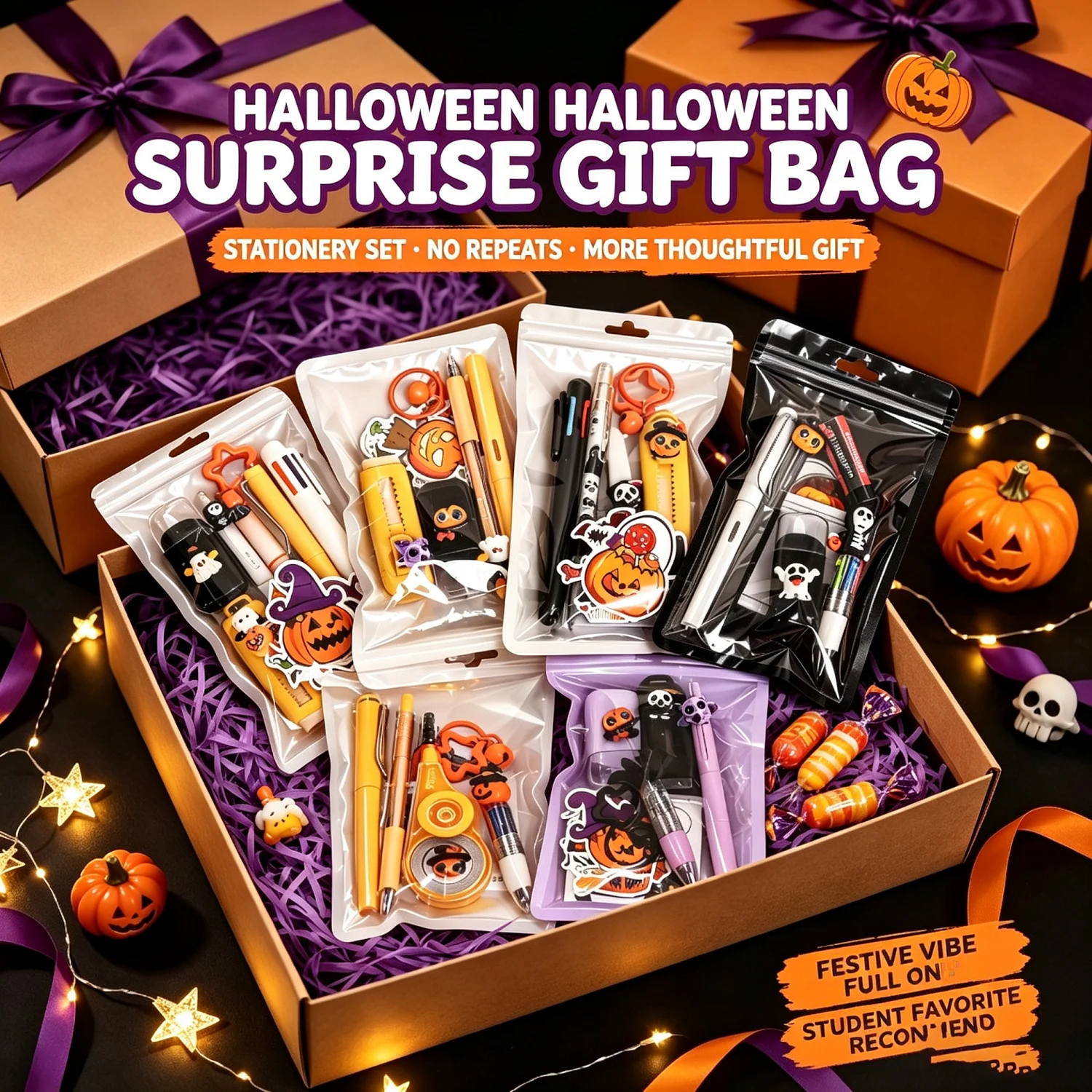 Spooky Halloween Humor Stationery Set – Perfect Party Gift