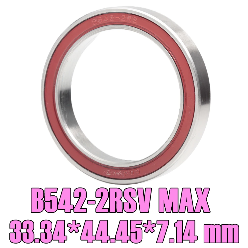 B542-2RS MAX Rulman 33.34*44.45*7.14mm (1 ADET) Tam Toplar Bisiklet Kulaklık Süspansiyon Çerçevesi Onarım Parçaları B542 2RS Bilyalı Rulmanlar