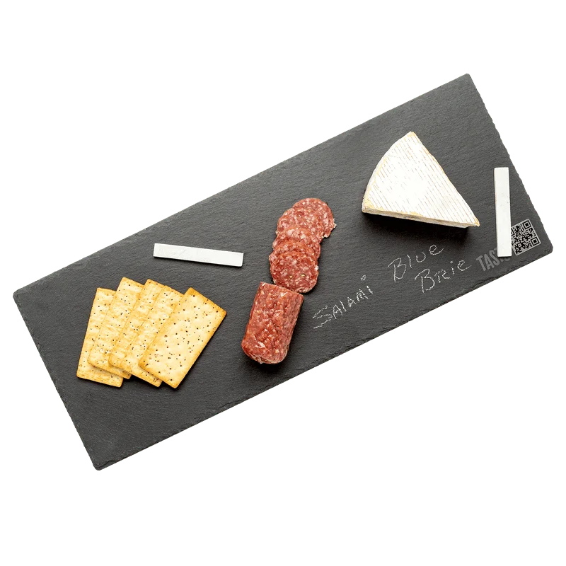 

Slate Cheese Board and Charcuterie Board Tray with Chalk, 18" x 7"