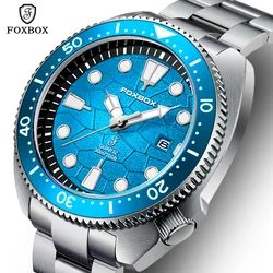 FOXBOX NEW Top Fashion Men's Watch Stainless Steel Men Watch  Military Wristwatch Waterproof Watches Quarzt Clock Reloj Hombre