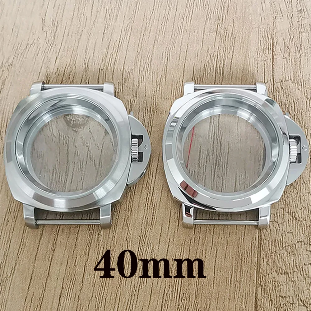 

New 40mm 316L Stainless Steel Watch Case Full Sand Case Polished Case for NH35/NH36/4R/7S Movement NH35 Shell Watch Accessories