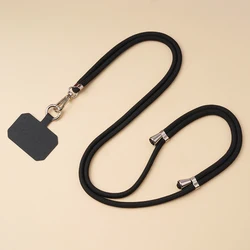 Universal Crossbody Phone Lanyard Necklace Strap with Adjustable Anti - Lost Clip - POLYESTER (Black)