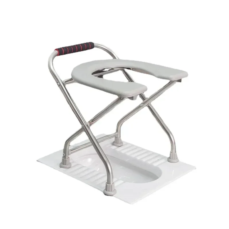 Versatile Folding Toilet Chair for Seniors -Easy-Transport Commode, Adjustable Bedside Facility, Maternity-Friendly and Portable 2