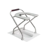 Versatile Folding Toilet Chair for Seniors -Easy-Transport Commode, Adjustable Bedside Facility, Maternity-Friendly and Portable 2