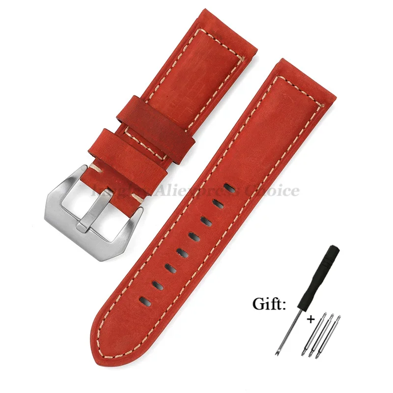 Premium Genuine Leather Watch Band - High Quality Cowhide Crazy Horse Strap for Men, Sport Bracelet Watchband, Available in Various Sizes