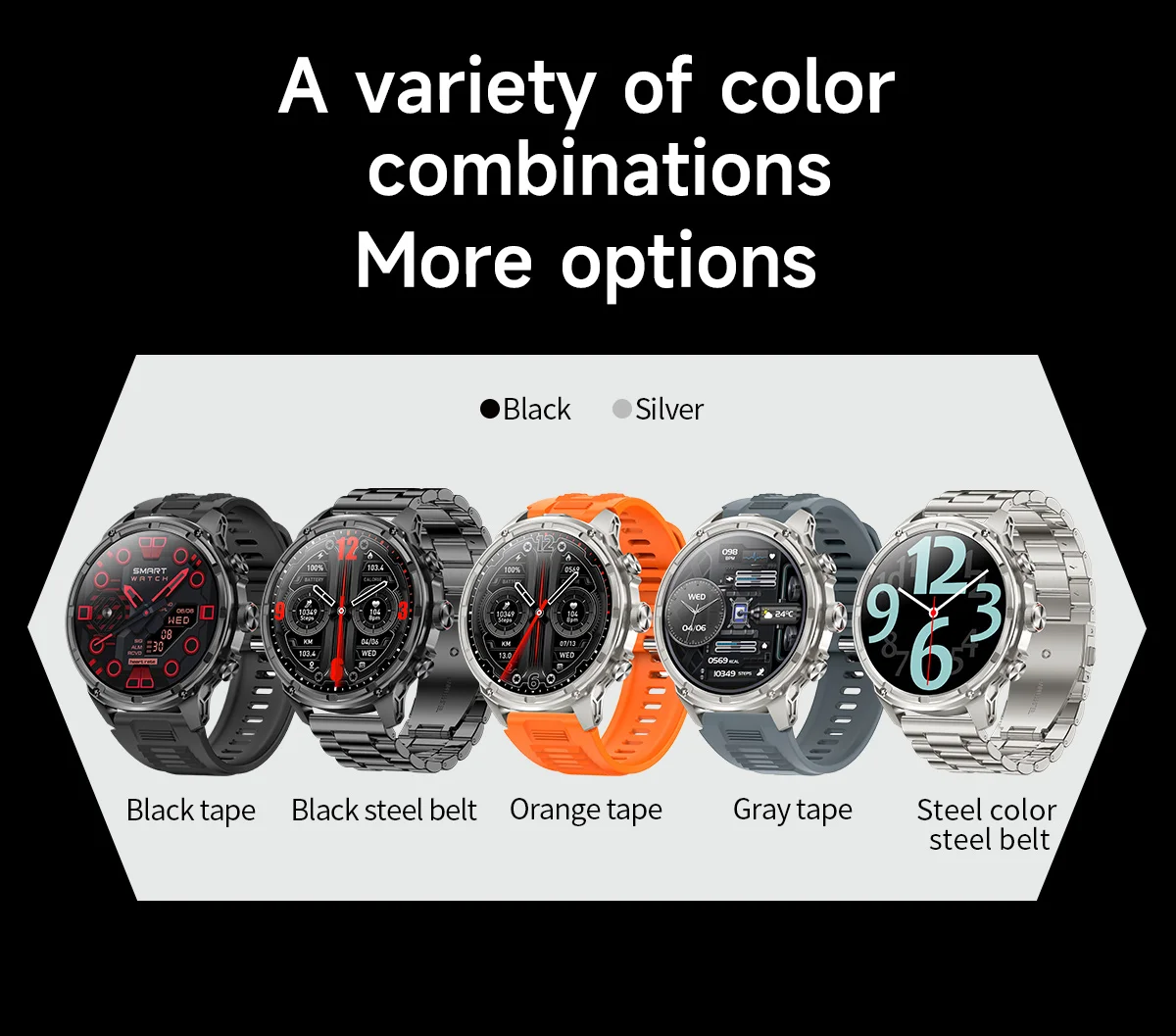 V99 SmartWatch 풀 터치 사용자 정의 다이얼 스마트 워치, 블루투스 통화, 앱 지지대 스마트 워치, 남녀공용, 1.85 인치 대형 컬러 스크린