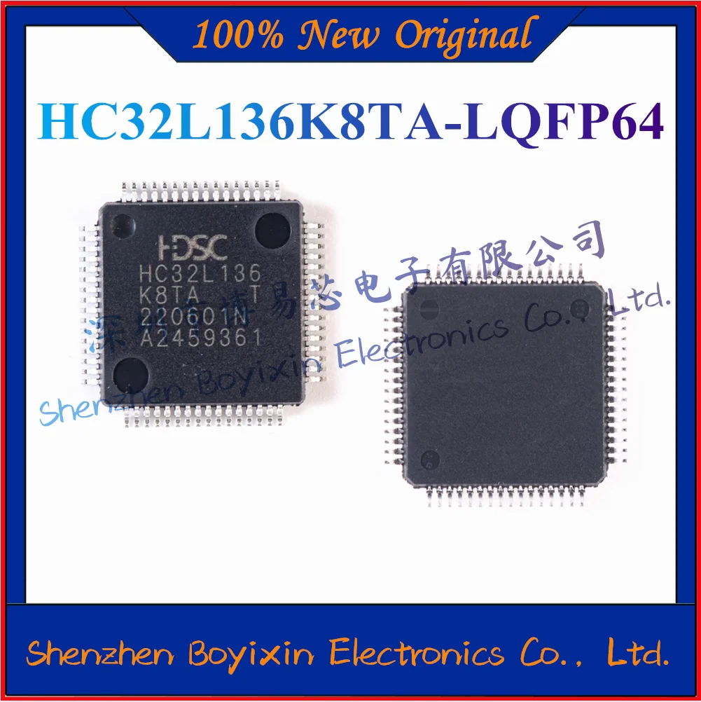 

100% New Original HC32L136K8TA-LQFP64 Package LQFP-64 New Original Genuine Microcontroller IC Chip (MCU/MPU/SOC)