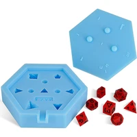 DND Dice Mold Silicone 7 Standard Polyhedral Sharp Edge Dice Slab Mould for D&D, Tabletop RPG 1