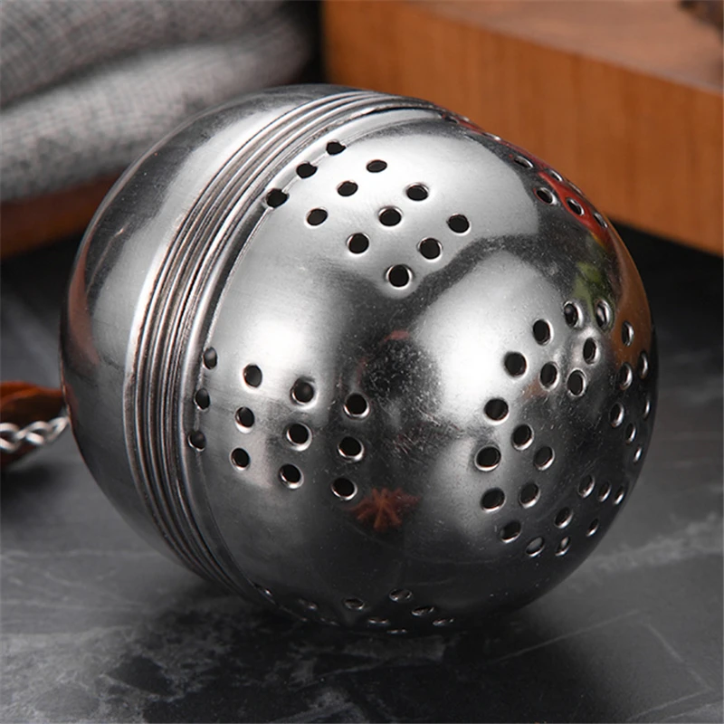 Description Picture 6 of itemStainless Steel Tea Infuser Tea Leak Mesh Strainer Hot Pot Spices Seasoning Ball Teapot Filter with Chain Kitchen Accessories