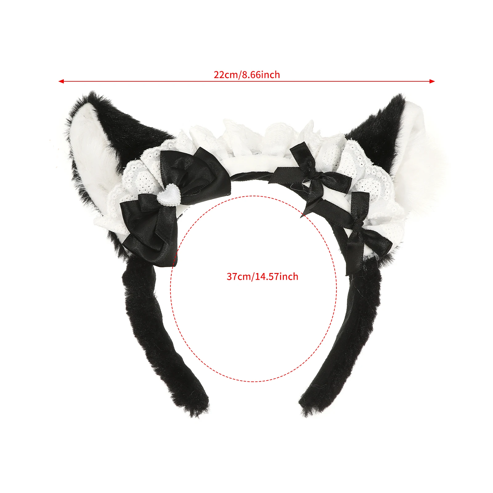 Cute Plush Fox Ears Hair Hoop Women Girls Lovely Party Club Bar Cosplay Hair Clip Headband Hair Accessories Furry Headwear