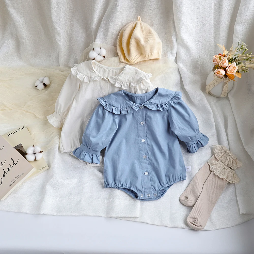 Girls Ruffle Sleeve Infant Bodysuit