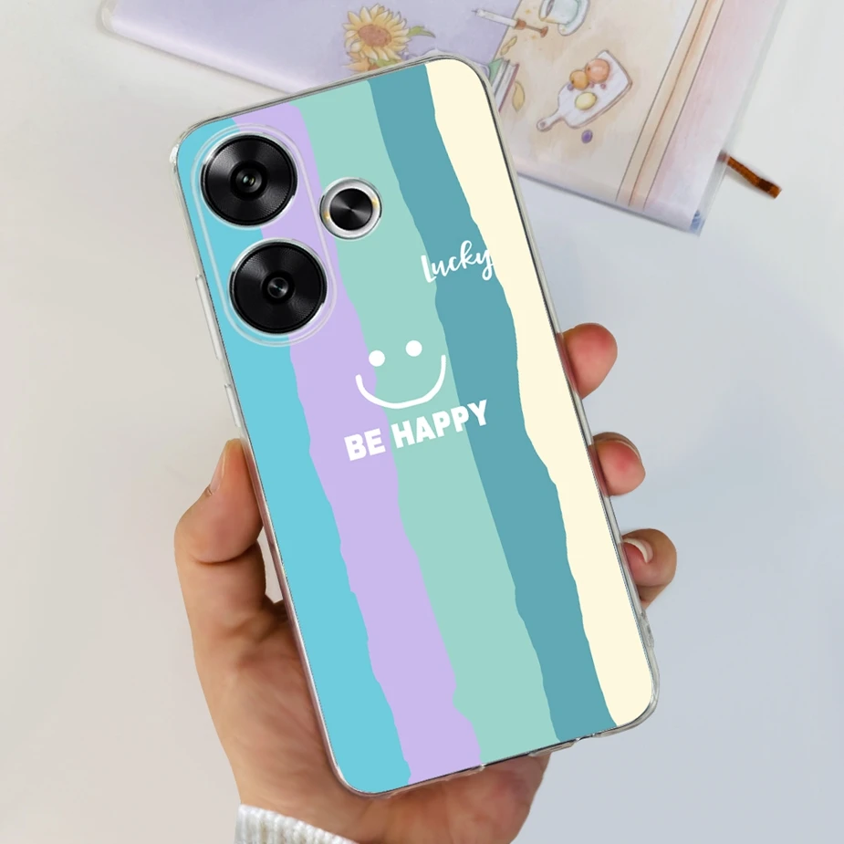 Stylish Painted Soft Silicone Phone Case - 6.79'' Protective Back Cover
