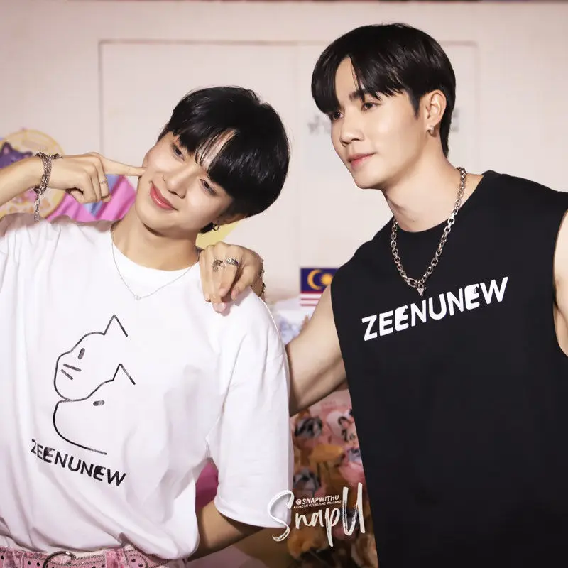 

New Thai drama Cutie Pie CutiePieSeries ZeePruk NuNew ZeeNunew ZeeNew Costume casual loose student short-sleeved t-shirt Gift