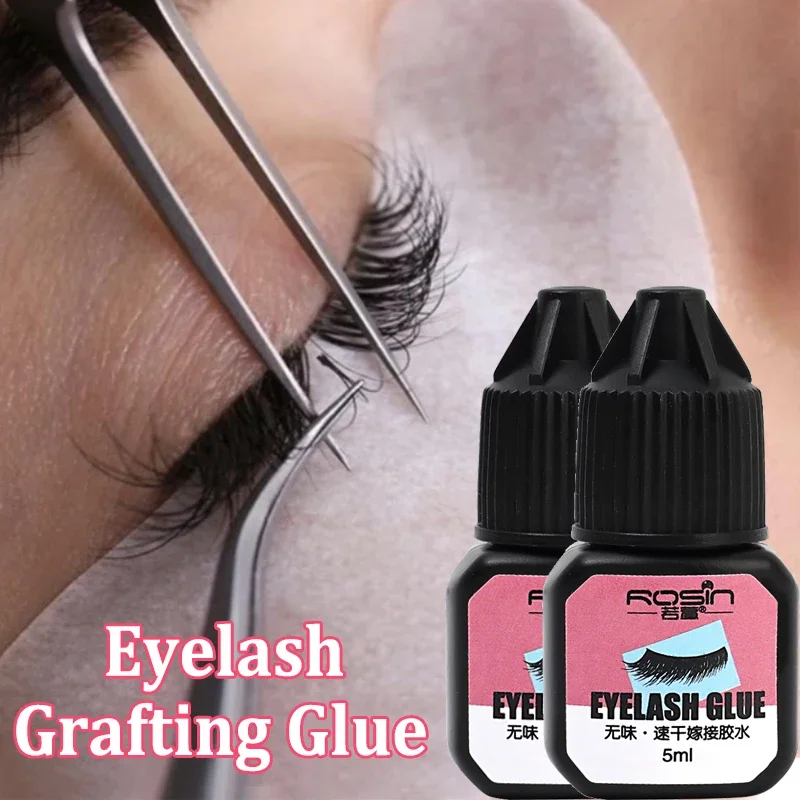 Colla Per Ciglia Da Innesto Da 5Ml Asciugatura Rapida Senza Colla Per Extension Ciglia Irritante Adesivo Nero Long Last Waterproof Lash Glue Makeup