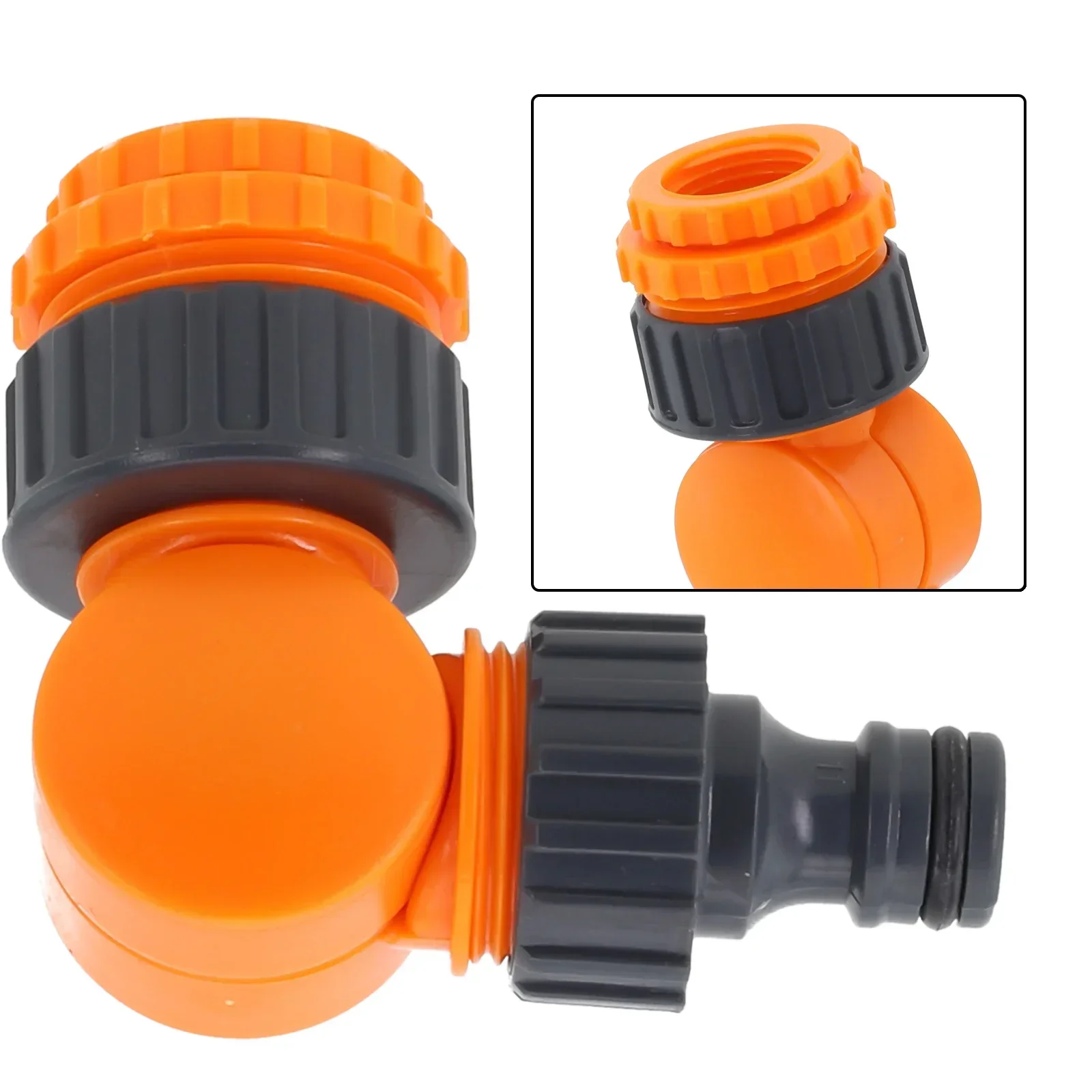 1x Garden Hose Tap Thread Angle Adjustable Quick Connector For 13mm Hose 180&deg; Rotatable