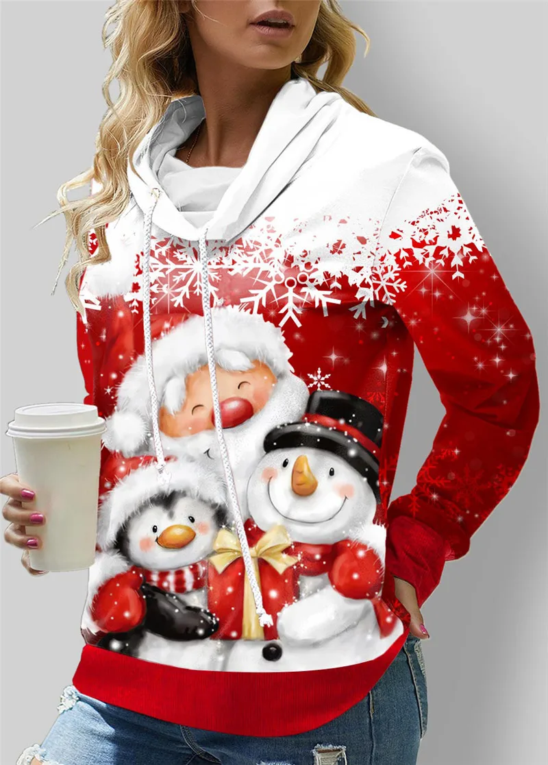 Red Christmas Snowman Sweatshirt For 