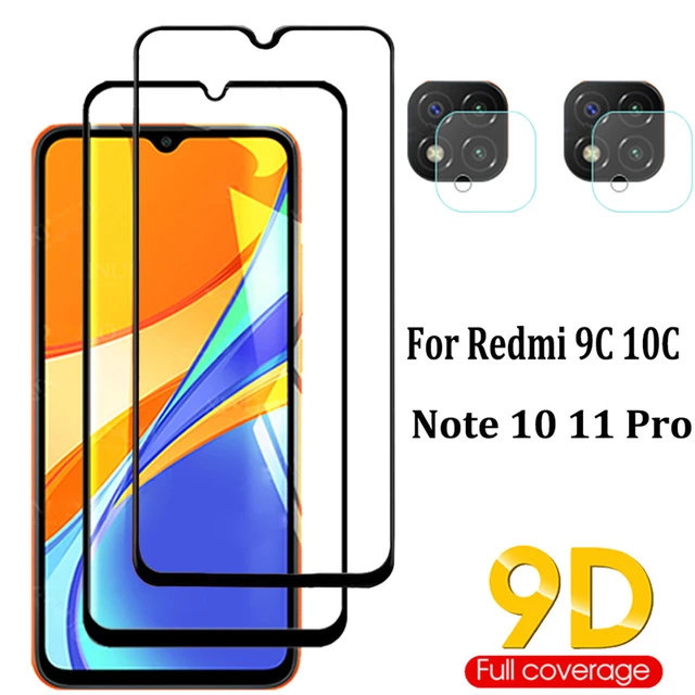 Verre Redmi 9C NFC, Verre trempé Xiaomi Redmi 10C 9 C ecran protection Xiomi  Redmi Note