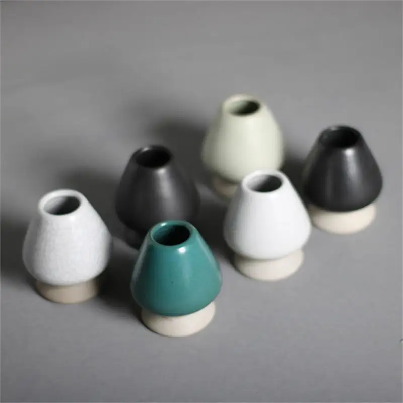 Japanese Ceramic Matcha Green Tea Chasen Holder Stand Bowl Bamboo Whisk Grinder Brushes Tea Tools Holder Tea Accessories Teaware