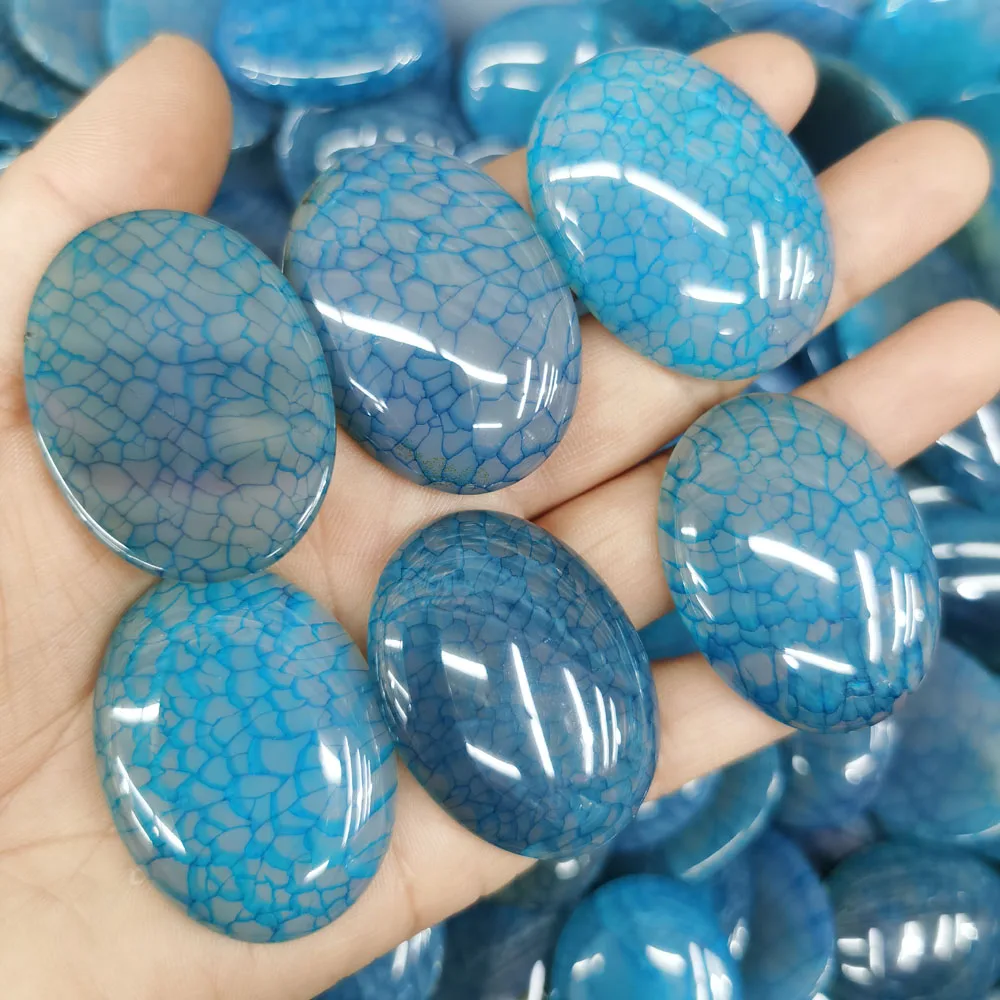 Rose Quartz Cabochons - 30x40mm Oval Gemstone Beads For Jewelry Making (5 Pieces)