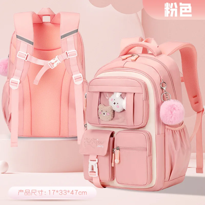 Top Quality School Backpack for Girls with Chest Buckle Kids Bookbag for Elementary School Water Resistant School Bag Mochilas - 4