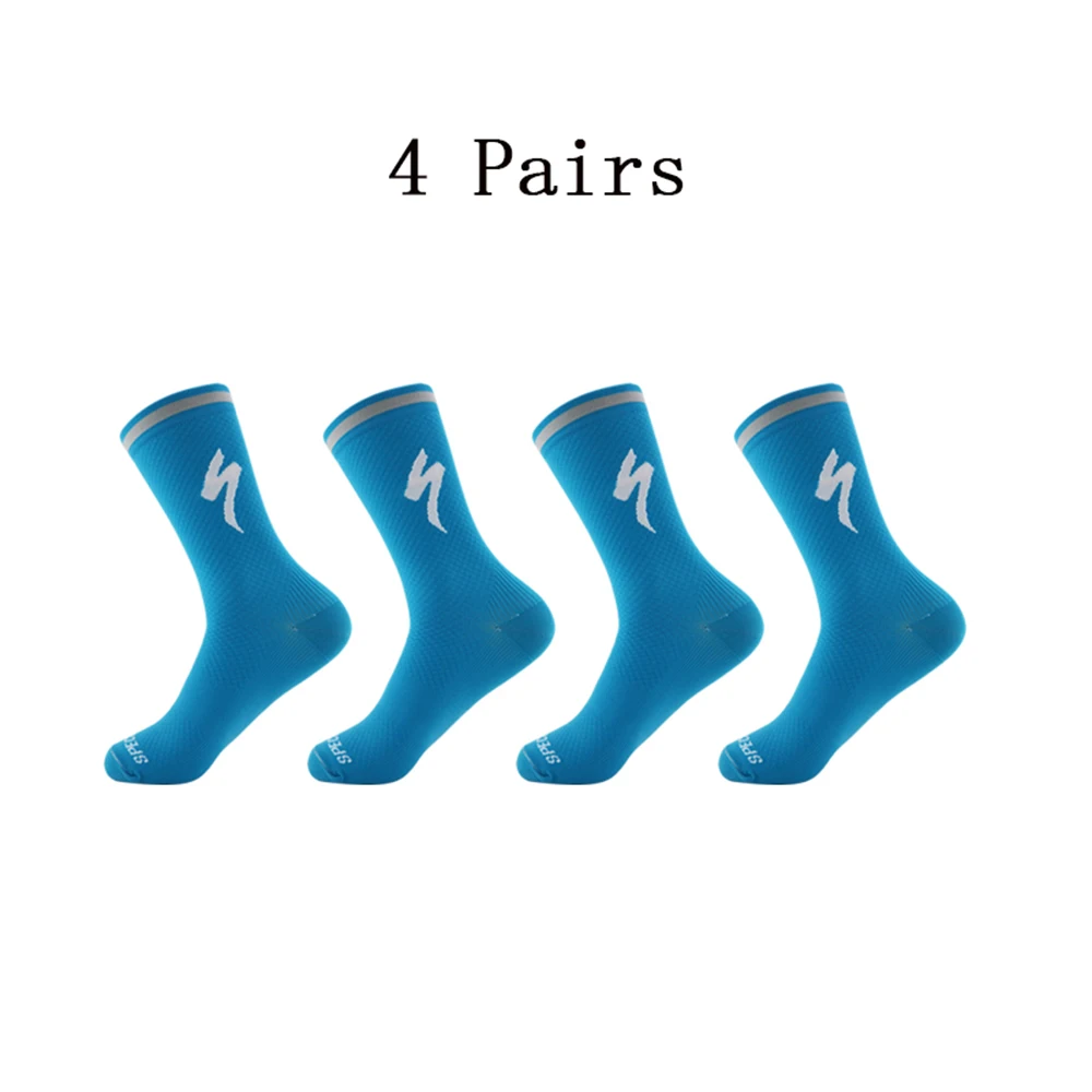 4 pairs of professional brand cycling sports socks for foot protection, breathable and sweat wicking cycling socks