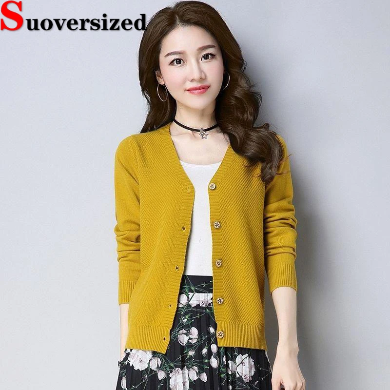 

Cropped Slim Stretch Cardigan For Women Spring Fall Korean Chic Knitted Coats Casual Short Knitwears Solid Long Sleeve Sweaters