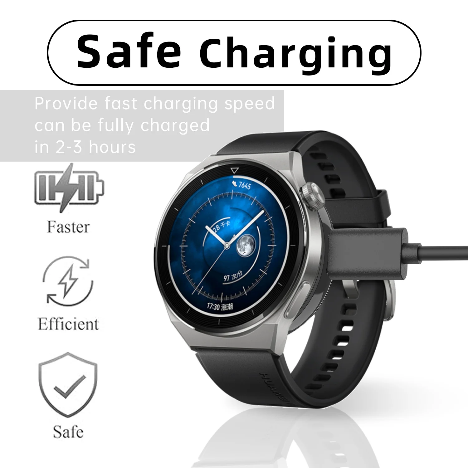 Dual-Pack USB Charging Cable for Mi Watch S1 Smartwatch