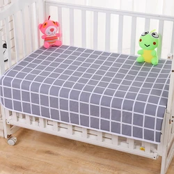 Waterproof Cotton Baby Changing Mat - Reusable & Washable Crib Sheet and Diaper Pad Cover (50X70CM13)
