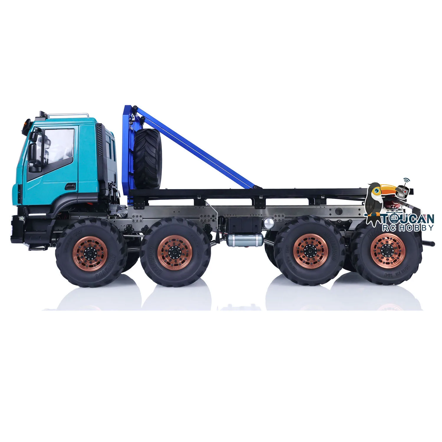 1/14 RC Crawler Rock Car 8x8 Climbing Vehicle Remoted Flatbed Truck Painted Assembled Model Lights Sounds Toys for Boys TH23197 5