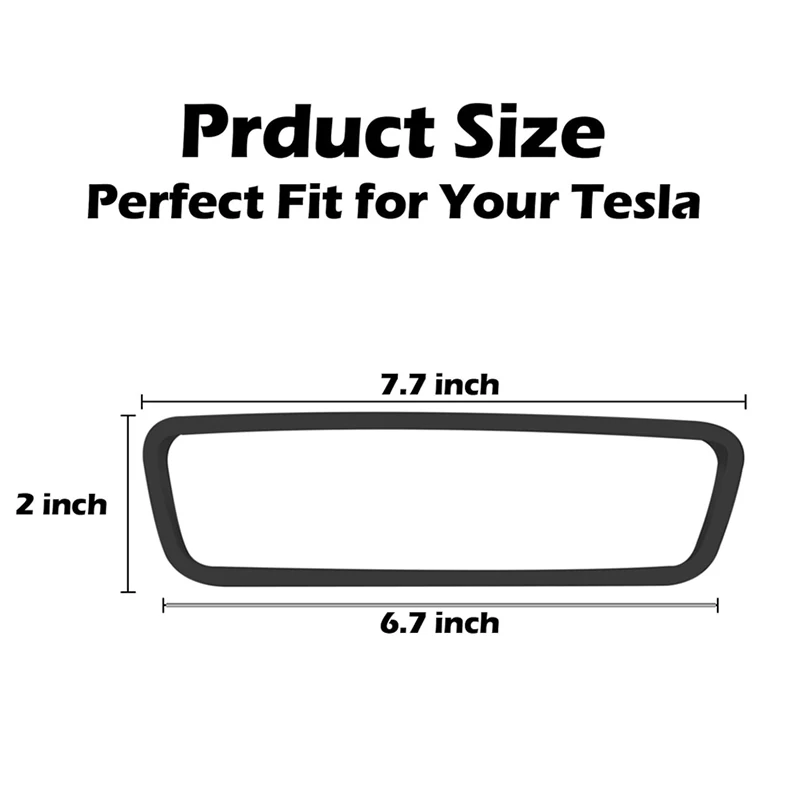 For Tesla Model Y / 3 Silicone Rear View Mirror Protector Frame Rearview Mirror Edge Protective Cover Car Interior Accessories rearview mirror protector,rearview mirror cover