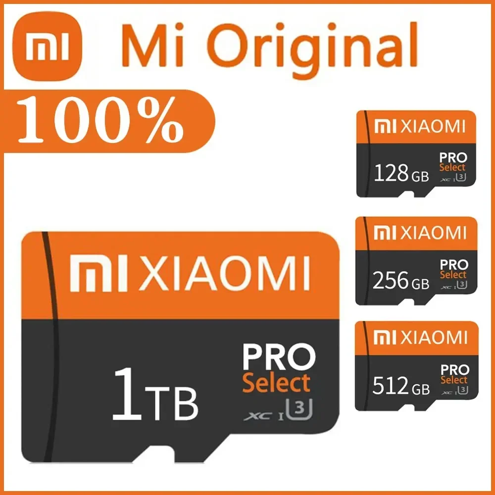 thumbnail image 1 of Tarjeta de memoria Micro SD original Xiaomi de 1 TB, tarjeta TF/SD de 128 GB, 256 GB, 512 GB, tarjeta de memoria mini de 1 TB, clase 10 para cámara/teléfono, 1 of 5