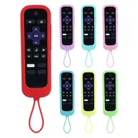 For TCLROKU Remote Control Cover Sleeve Glow In The Dark Non-slip Silicone Protective Soft Case Dustproof With Lanyard 1
