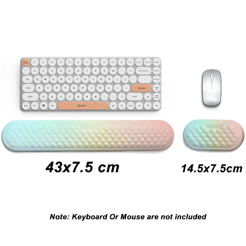 Keyboard Wrist Rest Pad Soft Memory Foam Mouse Pad Wrist Support Cushion Pain Relief Ergonomic Computer Mousepad for Home Office