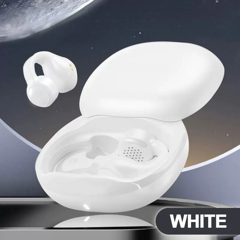 Bone Conduction Bluetooth Earphone Earring Wireless Ear Clip Headphones