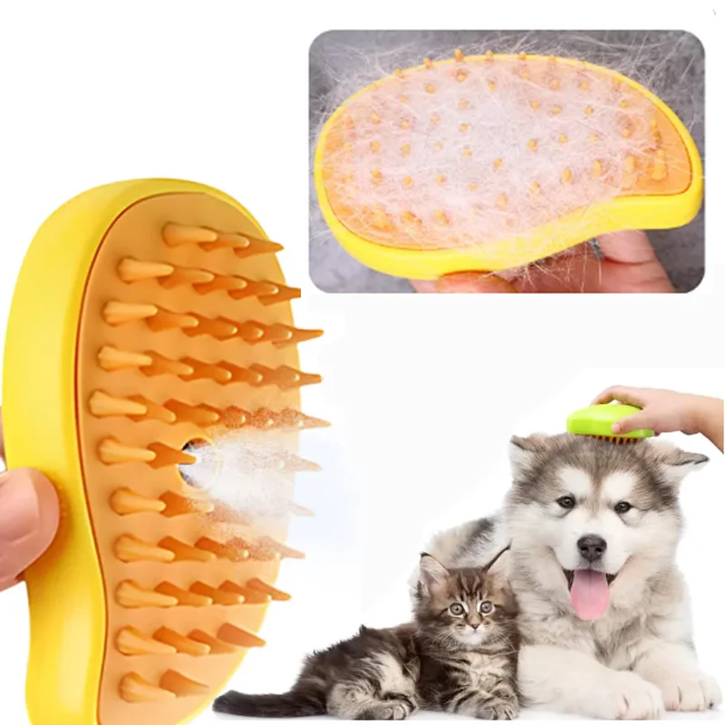 

Cat Steam Brush Steamy Dog Brush 3 in 1 Electric Spray Cat Hair Brushes for Massage Pet Grooming Comb Hair Removal Combs