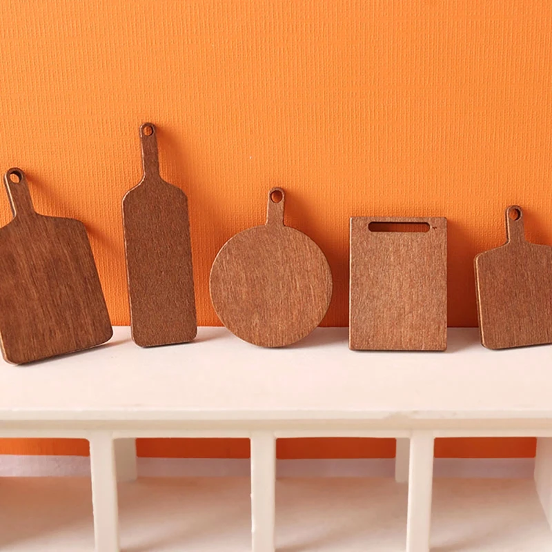 

5 шт. 1:12 миниатюрная разделочная доска для кукольного домика, модель кухонной мебели, аксессуары для украшения кукольного домика, детские игрушки