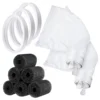 11Pcs Pool Cleaner Parts Include 2 Pool Cleaner Bags for Polaris 280 480,3 Tires 6 Sweep Hose Scrubber Replacement 1