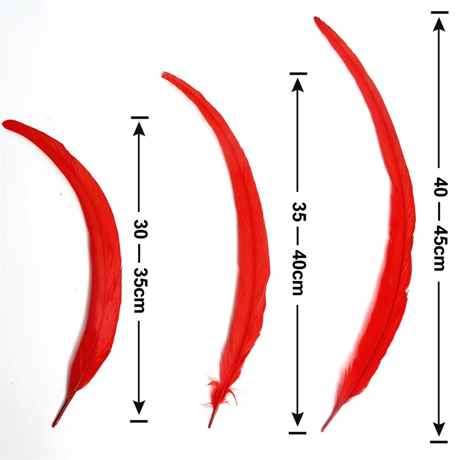 20/100Pcs 25-30CM DIY Rooster Feather Crafts Sewing Clothing Decor Plume Home Party Women's Feather Headwear Wedding Accessories rooster feathers craft feathers