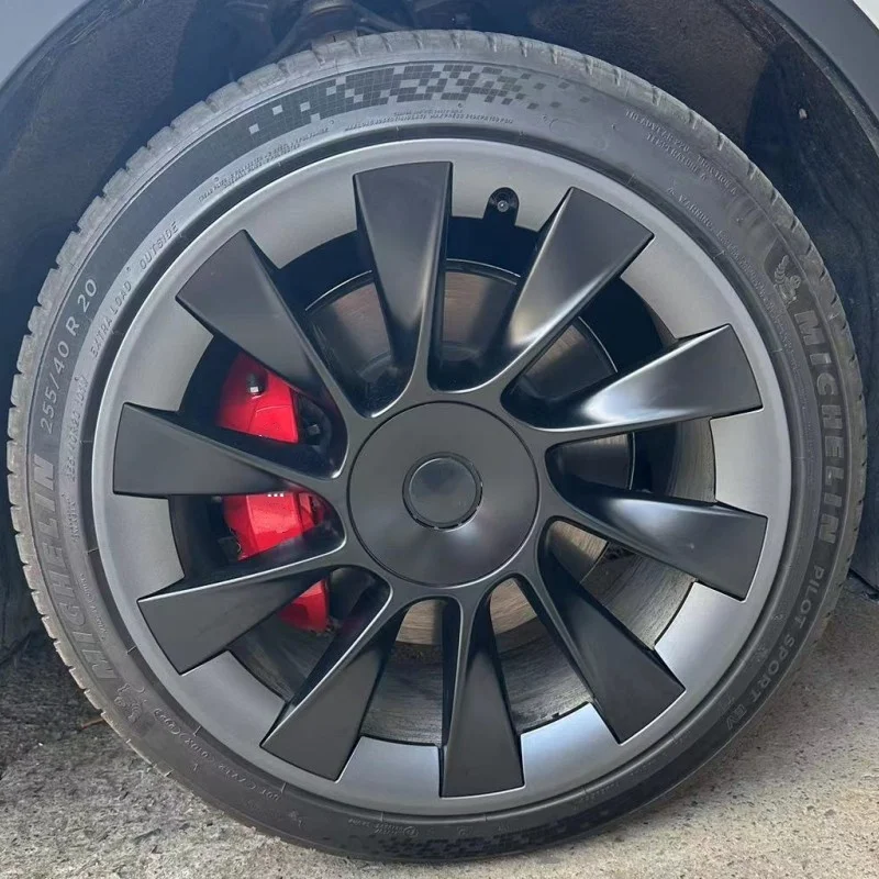Wheel Protective Cover 4PCS 20/21-Inch Hight Performance Wheel Hub Protection Ring Full Rim Cover for Tesla Model Y Accessories wheel hub covers wheel hub caps
