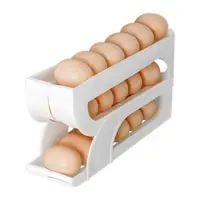 Egg Dispenser 3-Tier Egg Roller for Refrigerator Space-Saving Egg Organizer Container Egg Tray for Cabinet Kitchen Countertop 2