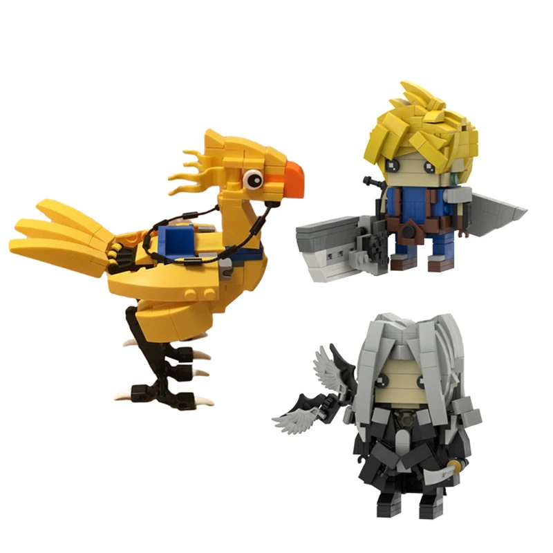 Moc Game Final Fantasied Bird Chocoboed Building Blocks Action Figures Cloud Strife Sephiroth Bricks Toys For Children Gifts